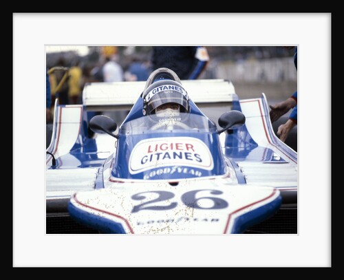 Jacques Laffite at the wheel of a Ligier-Cosworth, British Grand Prix, Brands Hatch, 1980 by Unknown