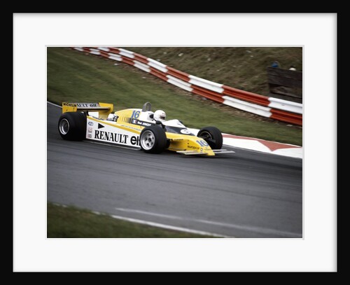 Rene Arnoux racing a Renault RE20, British Grand Prix, Brands Hatch, 1980 by Unknown