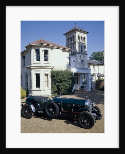 A 1930 Bentley Supercharged outside a house by Unknown