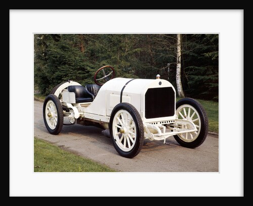 A white 1908 Benz racer by Unknown