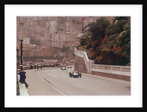 Racing cars on the road track at the Monaco Grand Prix by Anonymous