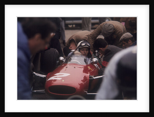 John Surtees in a Ferrari by Unknown