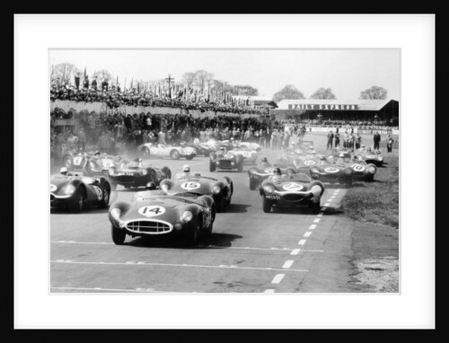 Scene at the start of a sports car race, Silverstone, Northamptonshire, (late 1950s?) by Maxwell Boyd