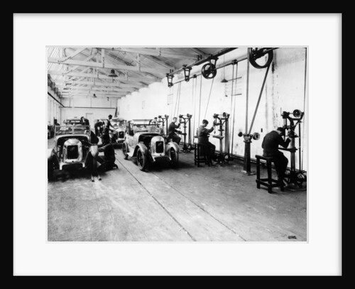 Austin Sevens being fitted with Swallow bodies. Foldshill[?] 1929 by Unknown