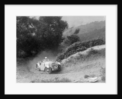 A Singer Nine taking part in the Barnstaple Trial, Barnstaple, Devon, 1935 by Unknown
