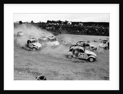 Citroën 2CVs at an auto-cross by Unknown