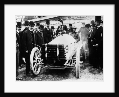 Madame du Gaste at the wheel of a De Dietrich, Paris to Madrid Race by Anonymous