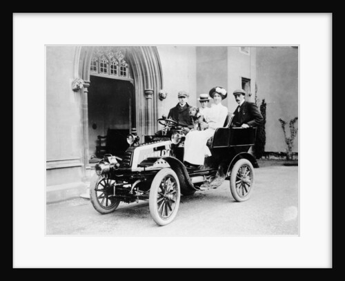 De Dion car and passengers, c1902 by Unknown