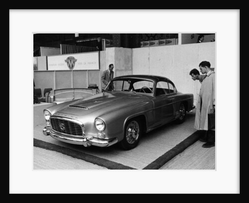 A 1956 Grégoire 2.1 litre coupé on a stand at a show, (c1956?) by Unknown