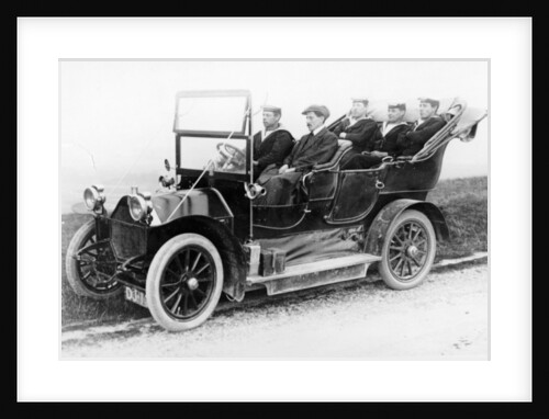 Sailors in a Humber car by Anonymous