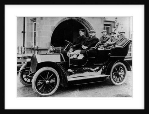 Chauffeur Charlie Keith at the wheel of a Humber, c1907 by Unknown