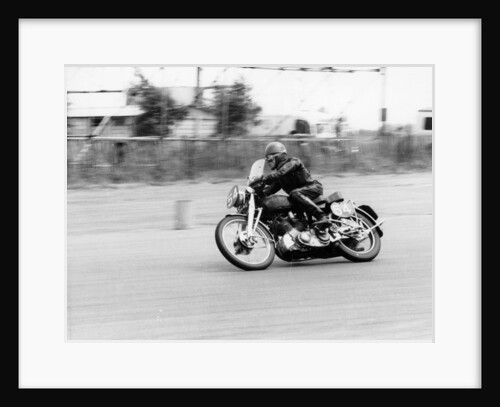 CE Mills riding a 998cc Vincent by Anonymous