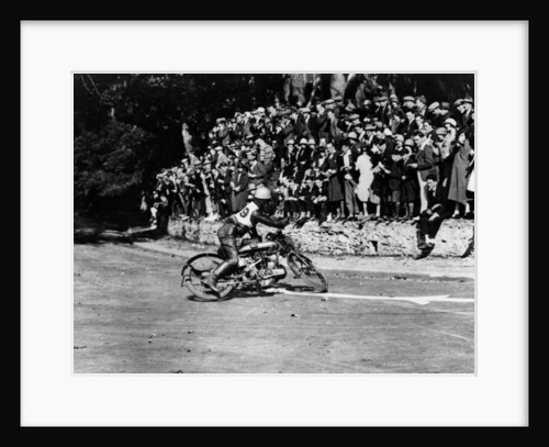 Jack Robinson on a Norton bike, during an Amateur TT race, 1925 by Unknown