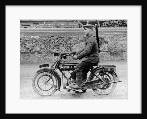 1918 500cc BSA WD motorcycle by Anonymous