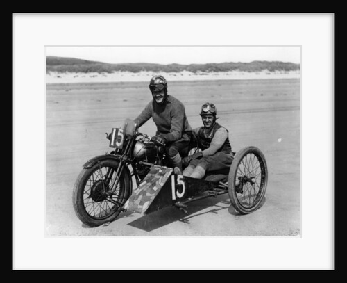 CE Edwards on a Brough Superior by Anonymous