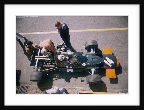 John Surtees in his BRM at the British Grand Prix, Silverstone, Northamptonshire, 1969 by Unknown