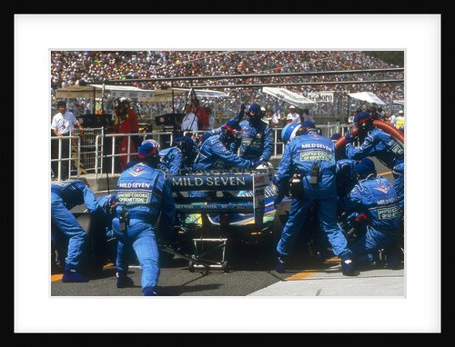 Pit stop for Michael Schumacher's Benetton-Ford by Anonymous