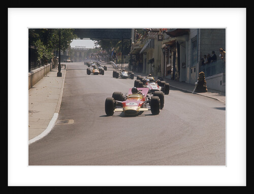 Graham Hill's Lotus leading John Surtees' Honda, Monaco Grand Prix, 1968 by Unknown