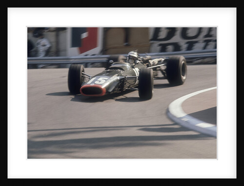 BRM of Dickie Attwood entering a corner, Monaco Grand Prix, 1968 by Unknown
