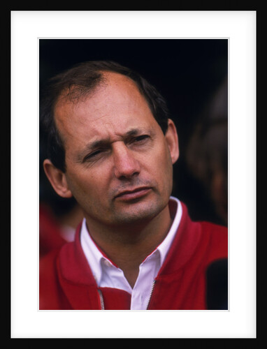 Ron Dennis, McLaren Formula 1 team manager, British Grand Prix, Silverstone, Northamptonshire, 1989 by Unknown