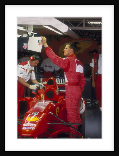 Michael Schumacher with Ferrari, British Grand Prix, Silverstone, Northamptonshire, 1997 by Unknown