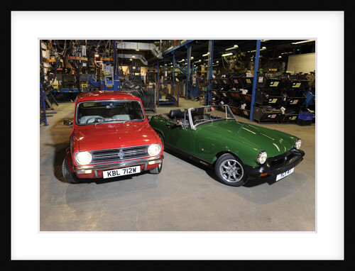 Austin Mini 1275 GT 1980 and MG Midget 1979 by Simon Clay