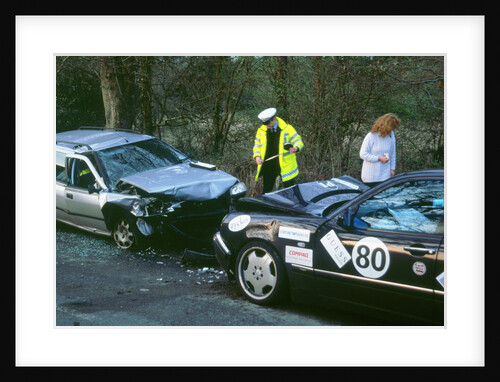 Head on Collision on country road by Unknown