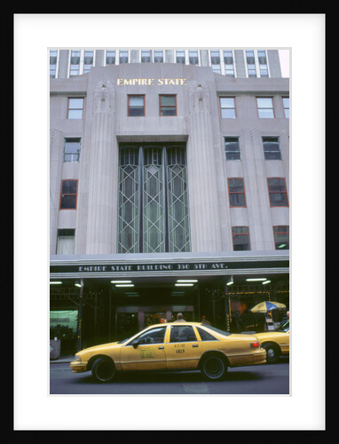 Cab outside Empire State Building New York by Unknown