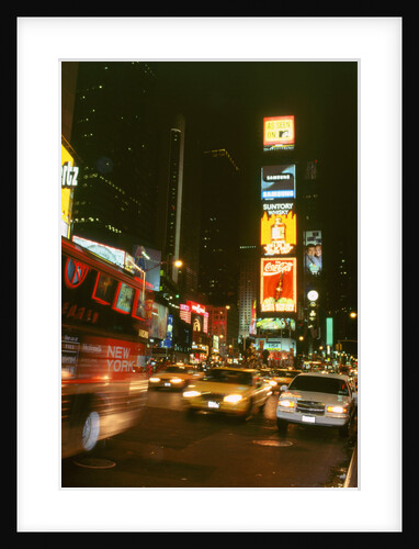 New York city street at night by Unknown
