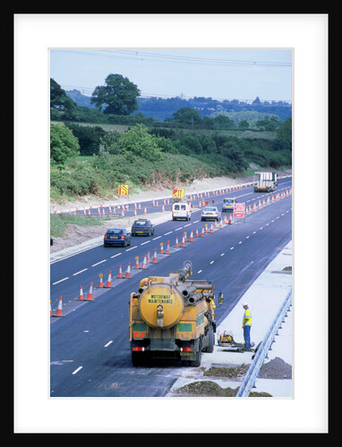 Roadworks on M27 Motorway by Unknown