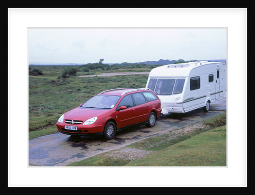 2002 Citroen C5 estate towing caravan by Unknown
