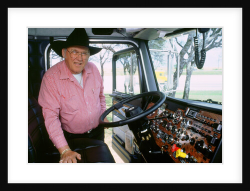 Texan Trucker in his cab 1994 by Unknown