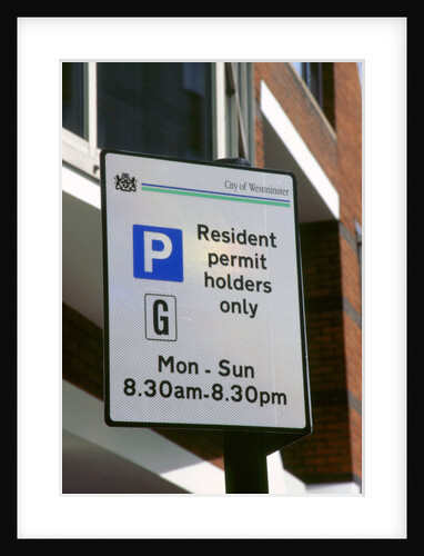 Residents parking only sign by Unknown