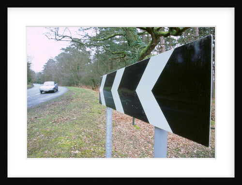 Chevron Road sign by Unknown