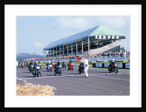 Goodwood revival meeting. Motorcycle race starting grid by Unknown