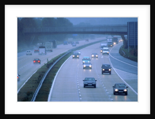 M27 Motorway in poor weather by Unknown