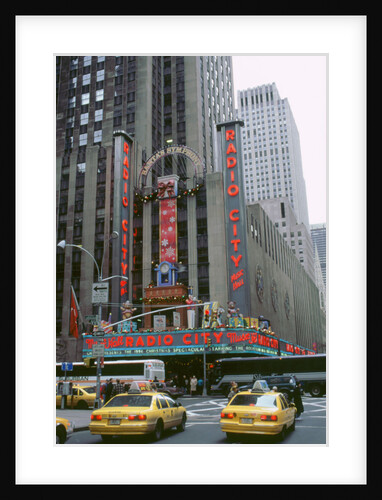 New York street scene,Radio City music hall by Unknown