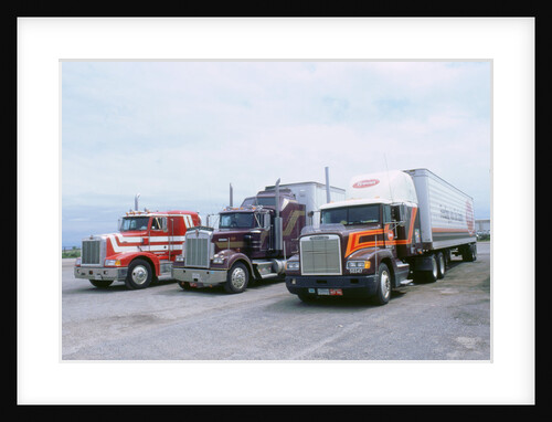 American Trucks at Truckstop in USA by Unknown