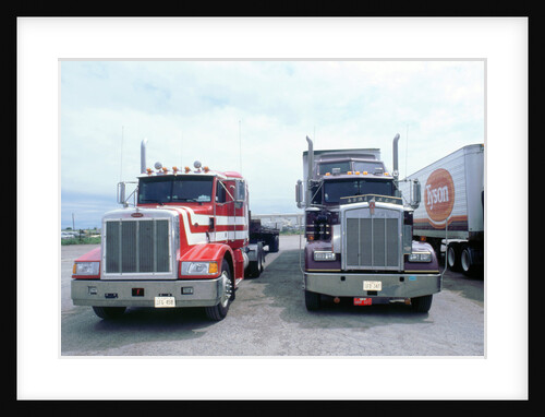 American Trucks at Truckstop in USA by Unknown