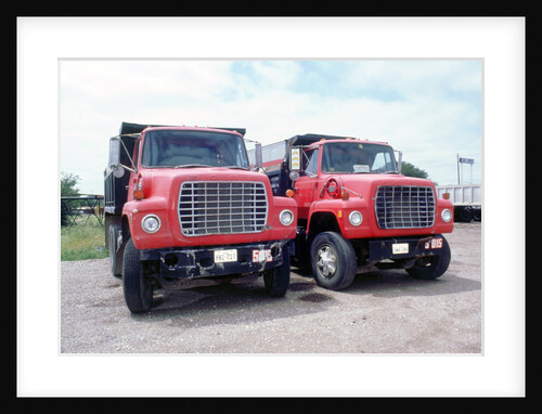 Ford dumper trucks by Unknown