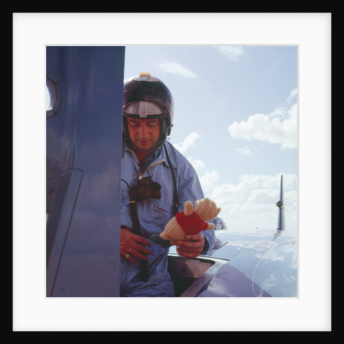 Donald Campbell with Mascot Mr.Woppit, 1960s by Unknown