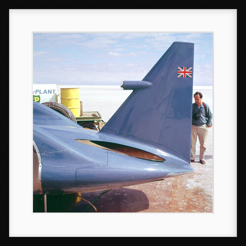 Donald Campbell examines Bluebird, Lake Eyre, Australia, 1960s by Unknown