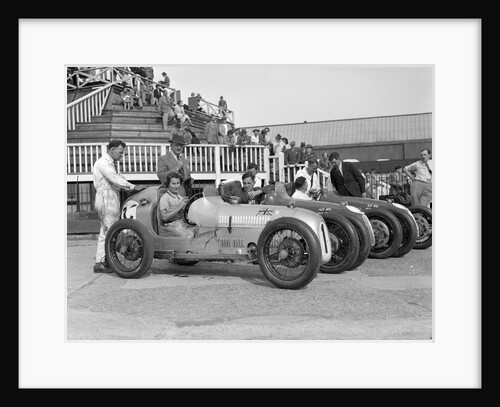 Austin 7 works team, Brooklands 1937 by Bill Brunell