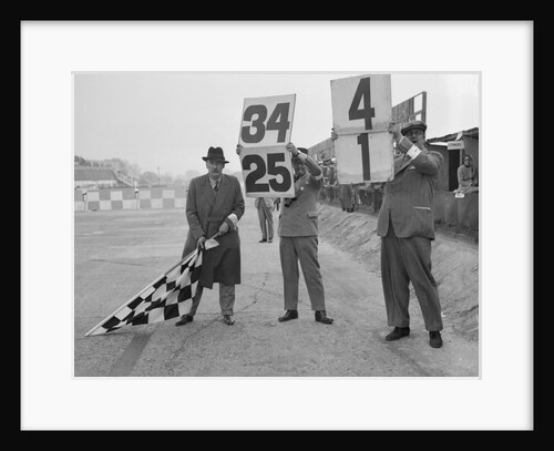 Ready to wave the chequerd flag, Brooklands by Bill Brunell