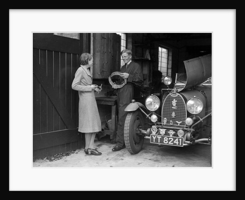 Denis Evans working on his Bugatti Type 43 2262cc by Bill Brunell
