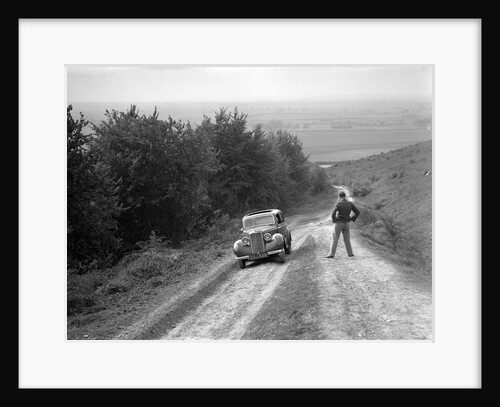 1935 Hillman Minx 1185 cc competing in a Talbot CC trial by Bill Brunell