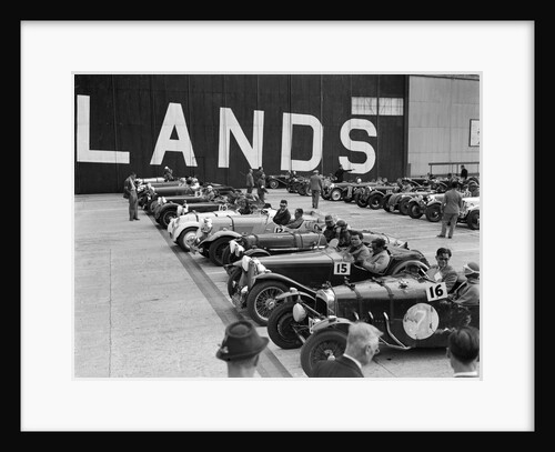 Cars on the start line at the MCC Members Meeting, Brooklands, 10 September 1938 by Bill Brunell