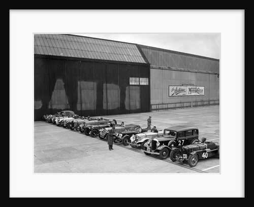 Cars on the start line at the JCC Members' Day, Brooklands, 8 July 1939 by Bill Brunell