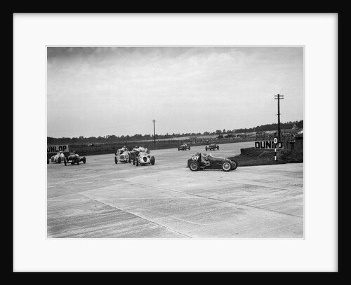 Motor race on the Campbell Circuit at Brooklands by Bill Brunell