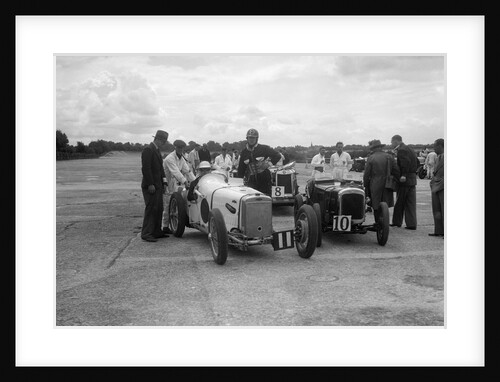 Frazer-Nash, Lea-Francis and Austin 7 at the LCC Relay GP, Brooklands, 25 July 1931 by Bill Brunell